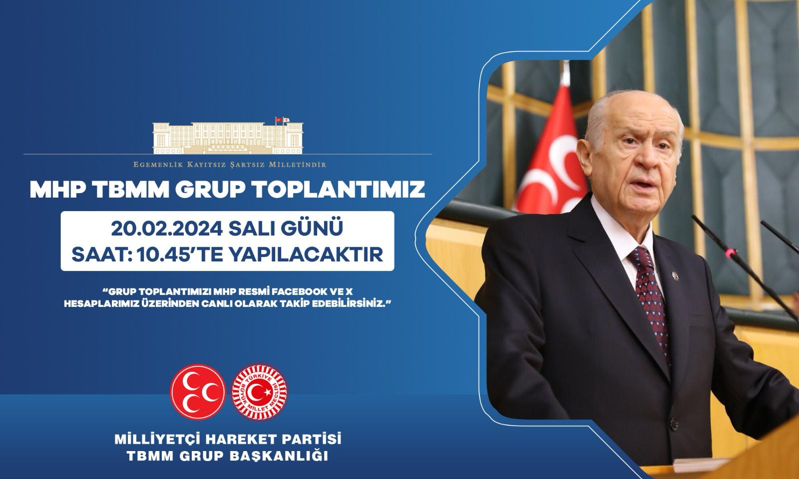 MHP'nin TBMM Grup Toplantısı, Politika ve Türkiye'nin Meselelerini Ele Alacak