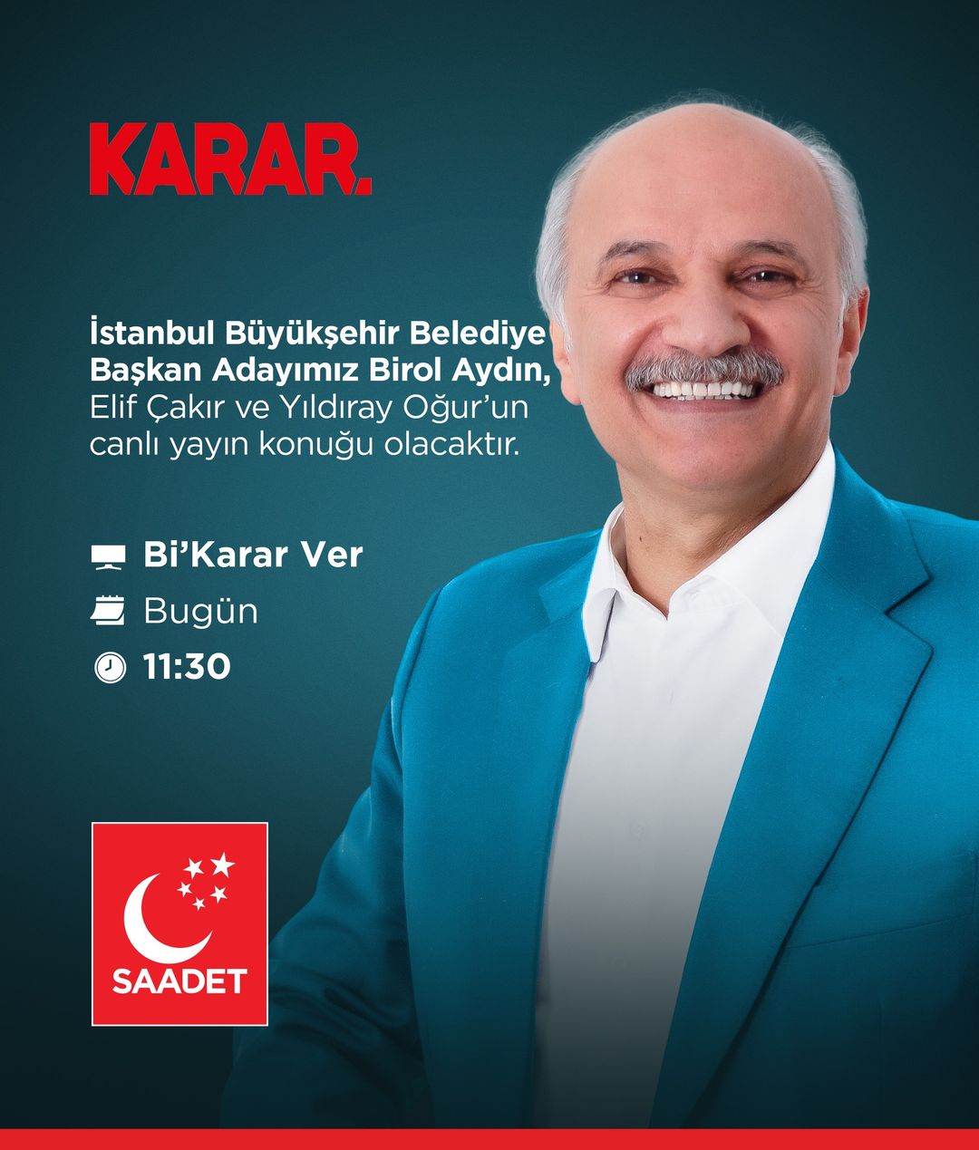 Birol Aydın, İstanbul Büyükşehir Belediye Başkanlığı adaylık sürecinde planlarını ve projelerini anlattı.